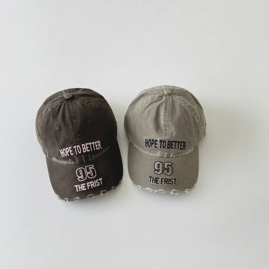 Kids Sunhat Cap Retro Dressed Spring Autumn Thin Korean Style Washed - Image 4