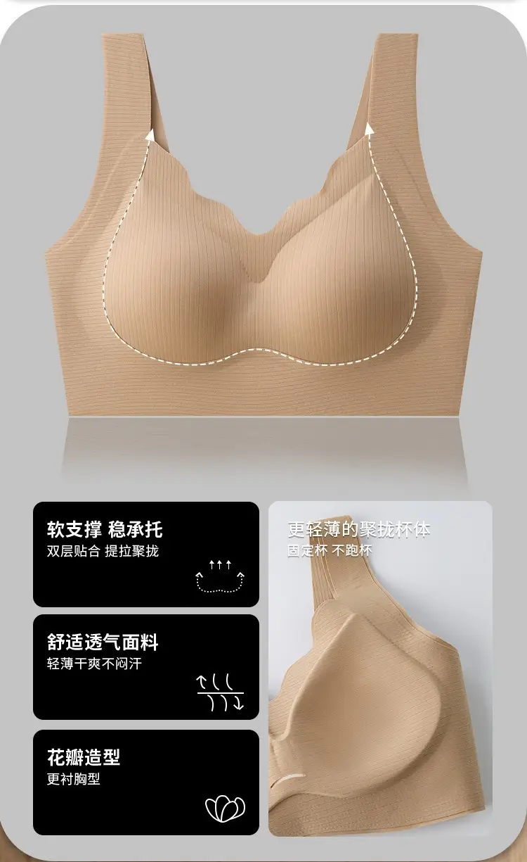 Women's Non-Steel Pull-Up Bra Soft Support — feature 2
