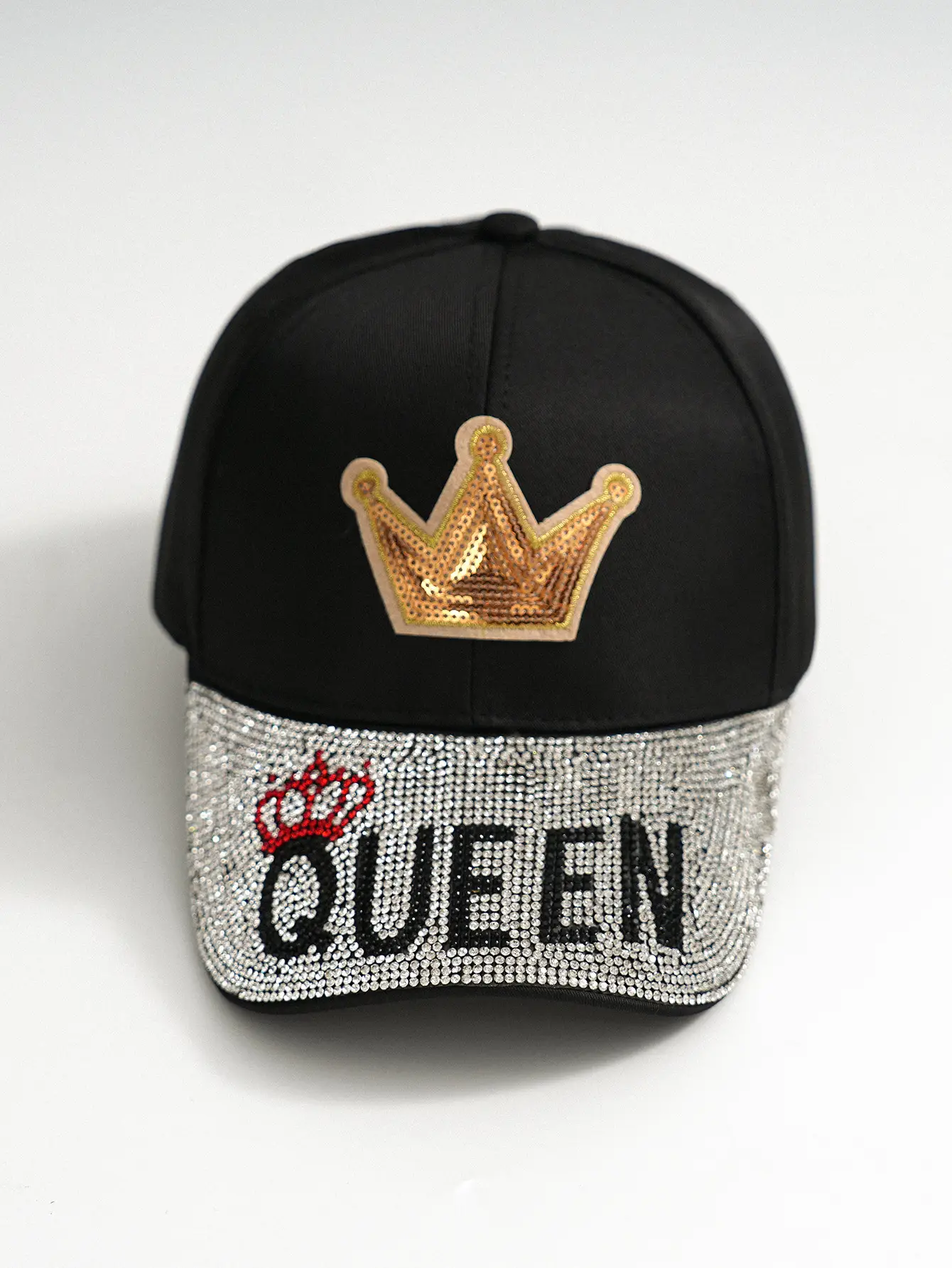 Men Women Queen Crown Baseball Cap Red Diamond Cap — feature 2