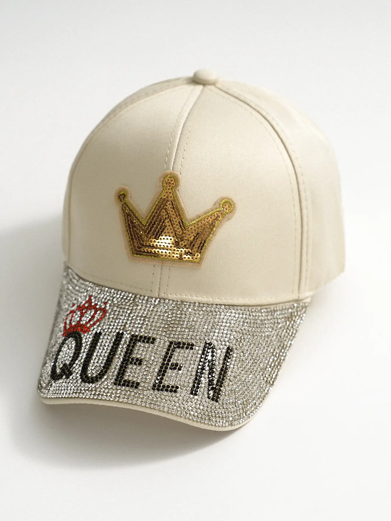 Men Women Queen Crown Baseball Cap Red Diamond Cap — feature 5