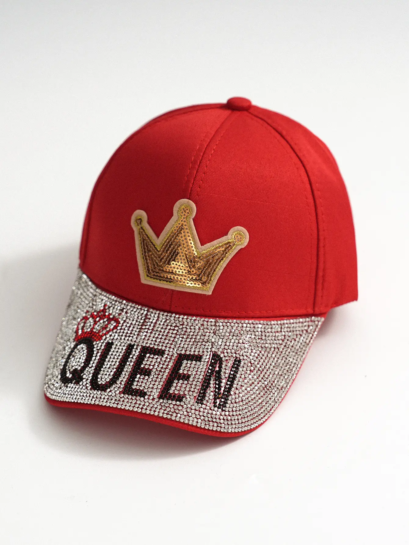 Men Women Queen Crown Baseball Cap Red Diamond Cap - Image 2