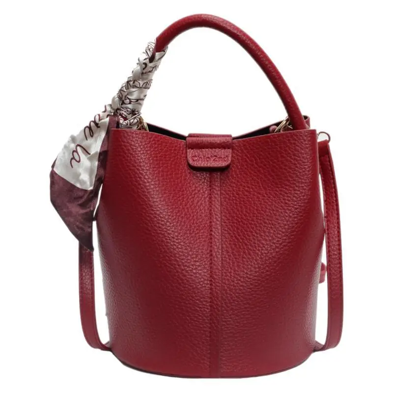 Red Textured Shoulder Bag for Women 2024 - Image 10