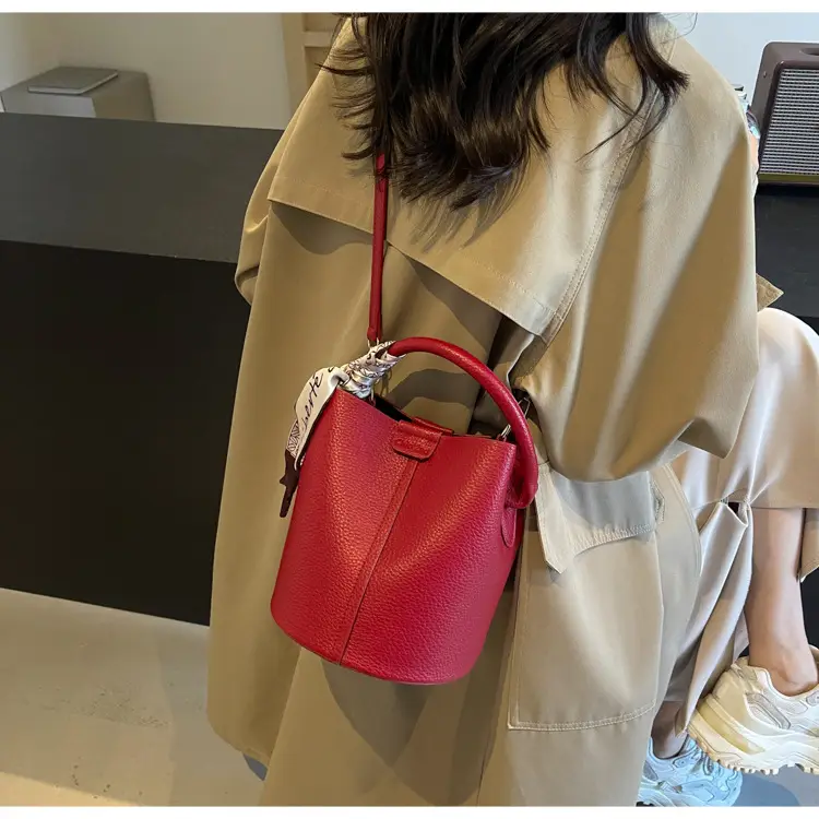 Red Textured Shoulder Bag for Women 2024 — feature 17