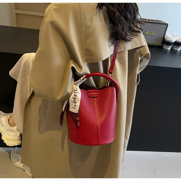 Red Textured Shoulder Bag for Women 2024 — feature 18