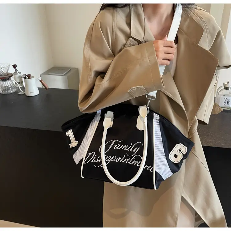 White Embroidered Single Shoulder Tote Bag for Women — feature 22