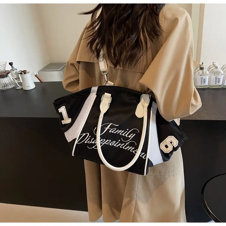 White Embroidered Single Shoulder Tote Bag for Women — feature 23
