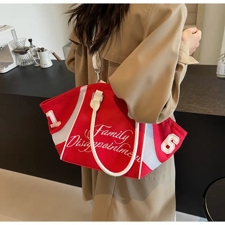 White Embroidered Single Shoulder Tote Bag for Women — feature 25