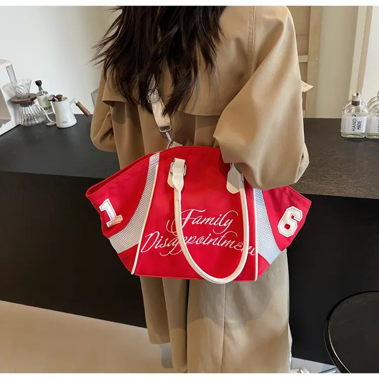 White Embroidered Single Shoulder Tote Bag for Women — feature 26