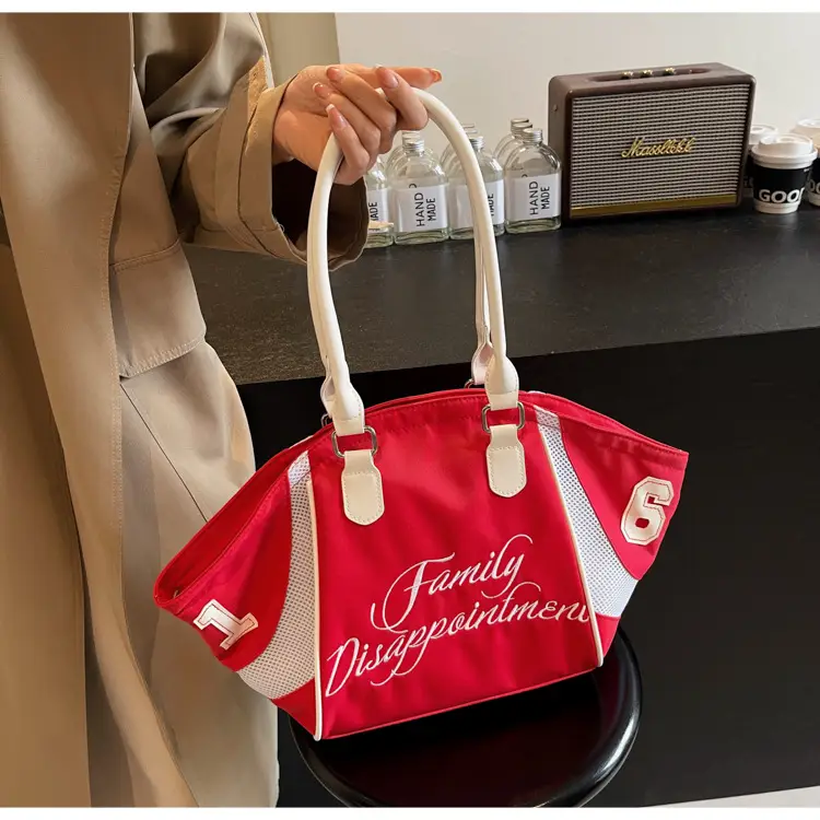 White Embroidered Single Shoulder Tote Bag for Women — feature 35