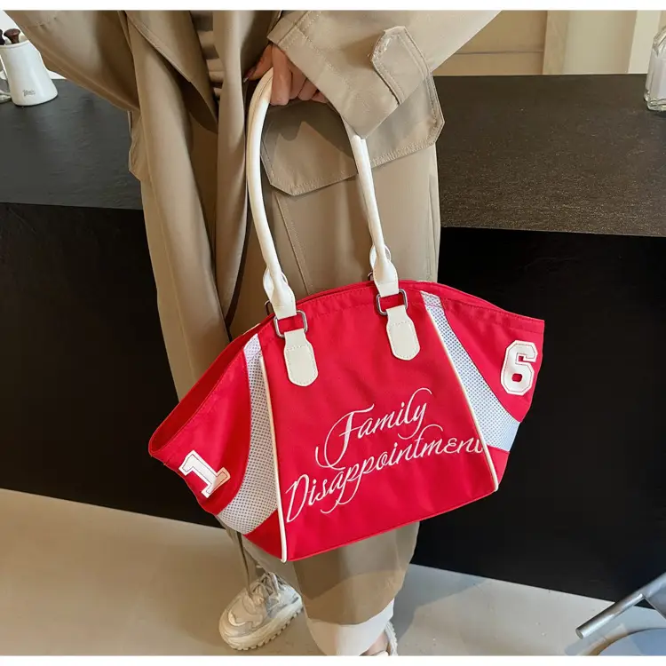 White Embroidered Single Shoulder Tote Bag for Women — feature 36