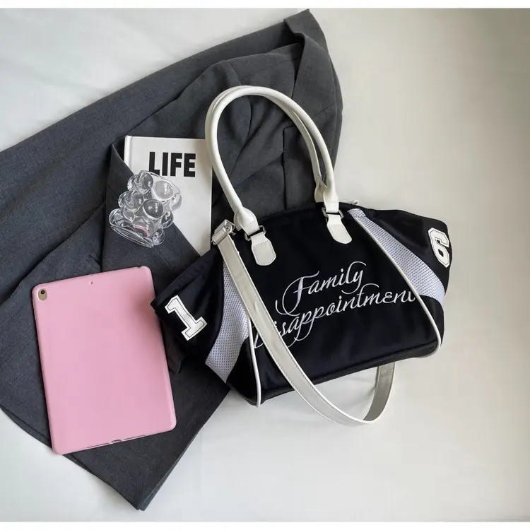 White Embroidered Single Shoulder Tote Bag for Women — feature 6