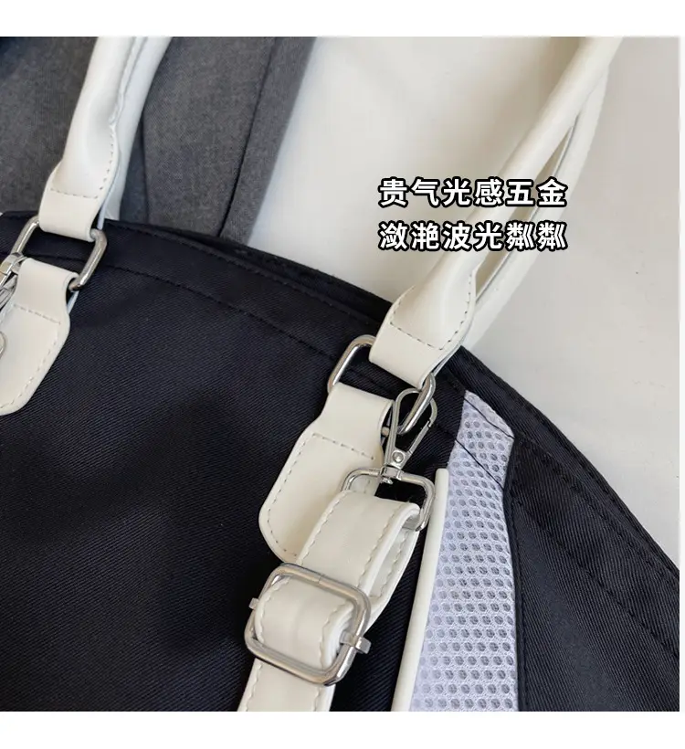 White Embroidered Single Shoulder Tote Bag for Women — feature 9
