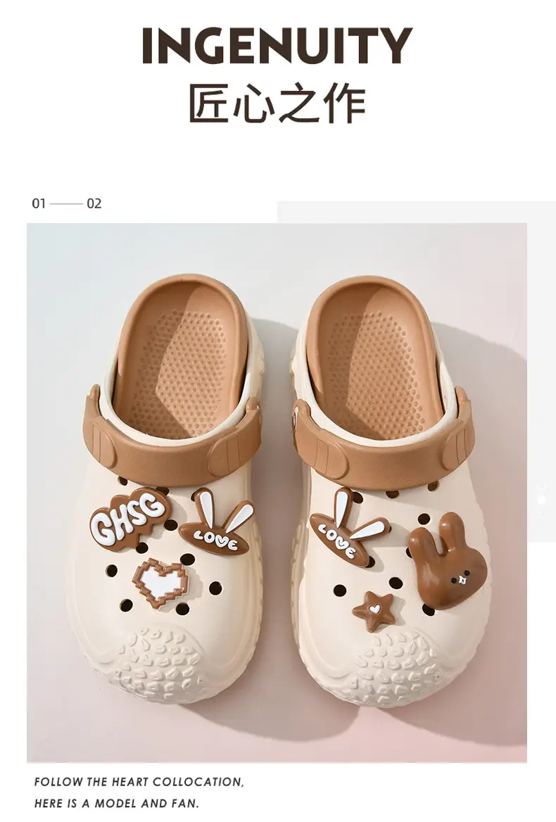 Women's Pink Cartoon Hole Sandals Summer β feature 10