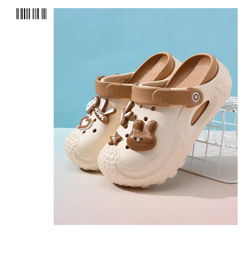Women's Pink Cartoon Hole Sandals Summer β feature 11