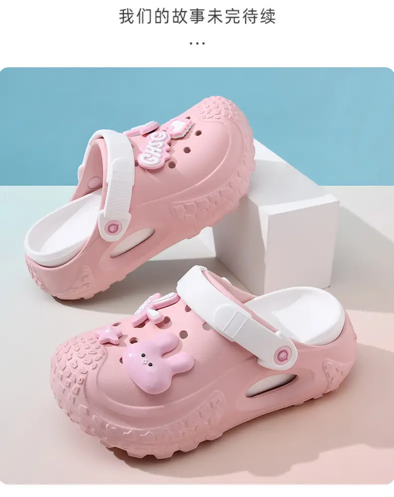 Women's Pink Cartoon Hole Sandals Summer β feature 15