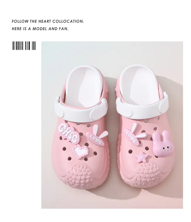Women's Pink Cartoon Hole Sandals Summer β feature 16
