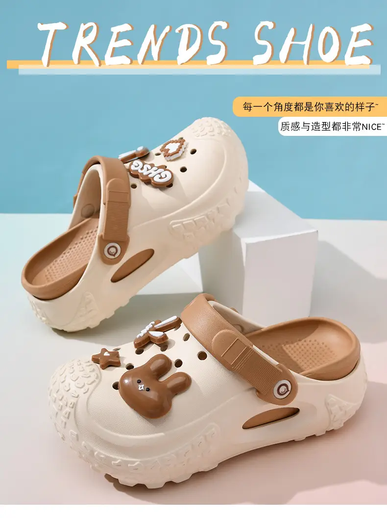 Women's Pink Cartoon Hole Sandals Summer β feature 3