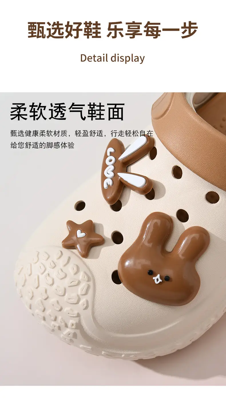 Women's Pink Cartoon Hole Sandals Summer β feature 6