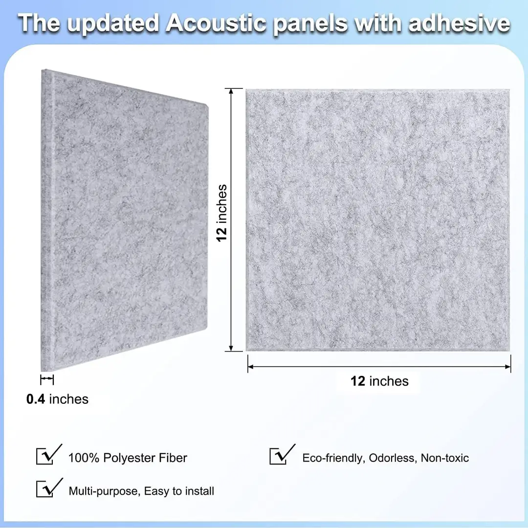 Felt Sound-Absorbing Panel Polyester Fiber Soundproof Cotton Foam Panel Insulation Silencer Insulation Wall Decoration Wholesale Noise Reduction