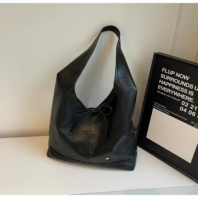 Large Capacity Women's Tote Bag Brown Leather Winter Shoulder — feature 31