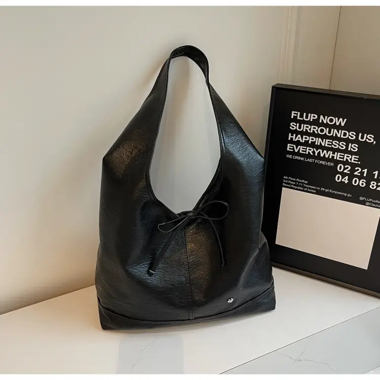 Large Capacity Women's Tote Bag Brown Leather Winter Shoulder — feature 32