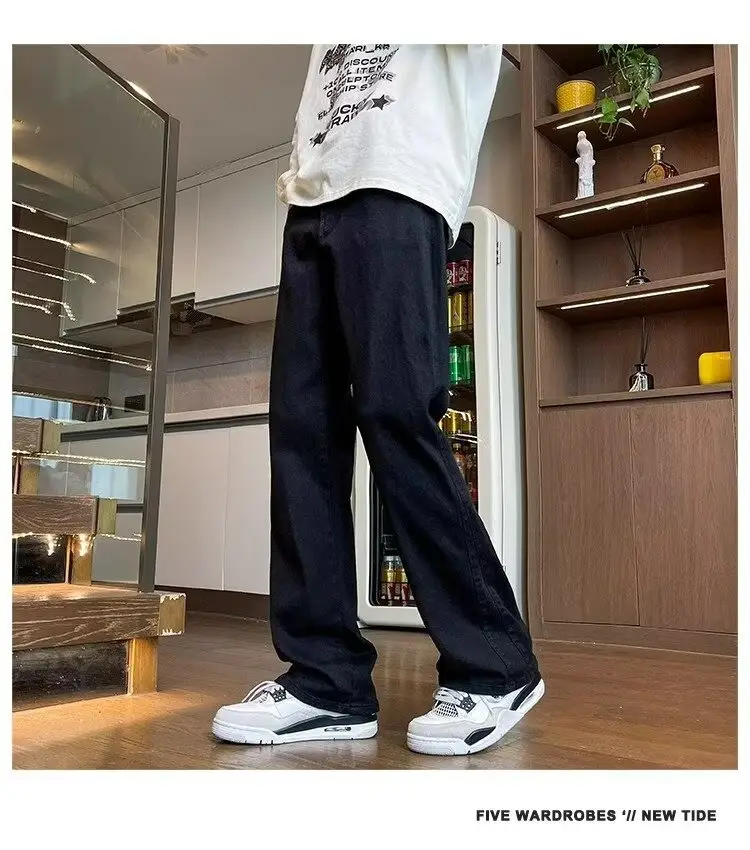 Men's White Slim Fit Jeans with Black Sneakers — feature 2
