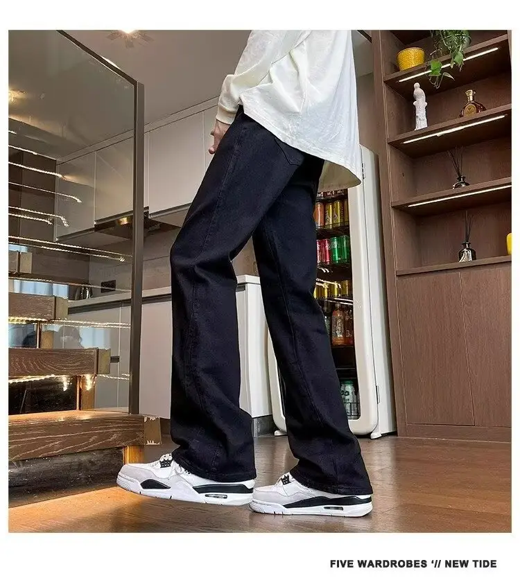 Men's White Slim Fit Jeans with Black Sneakers — feature 3