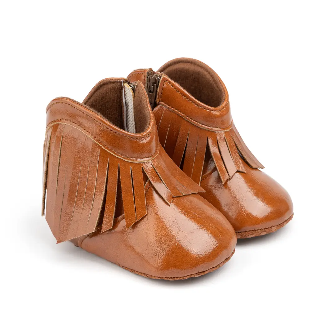 Foreign trade spring and autumn new toddler shoes bright fashion baby cowboy boots men's and women's baby shoes baby shoes - Image 3