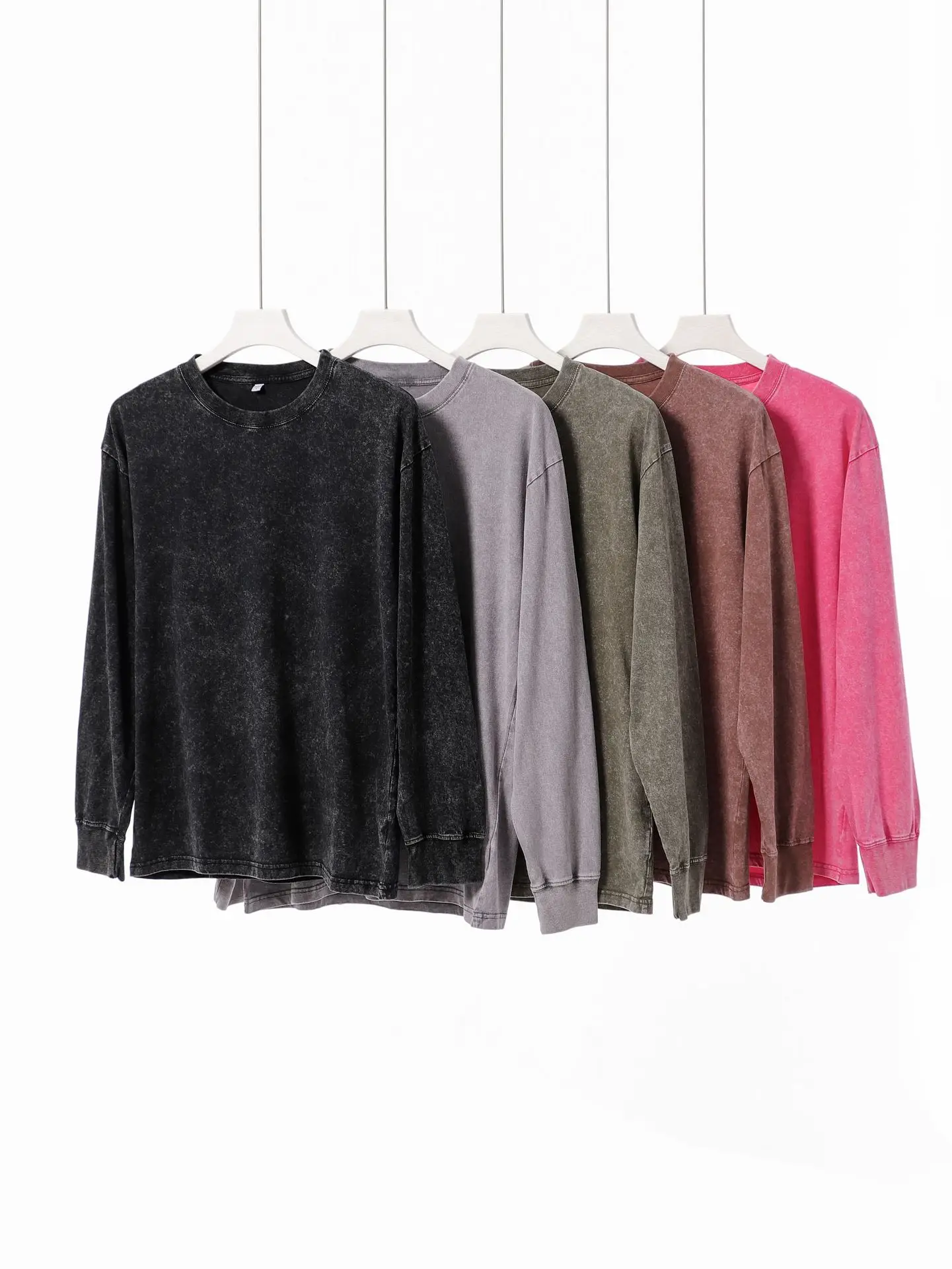 Heavy Cotton Crew Neck T-Shirt Retro Base Wholesale