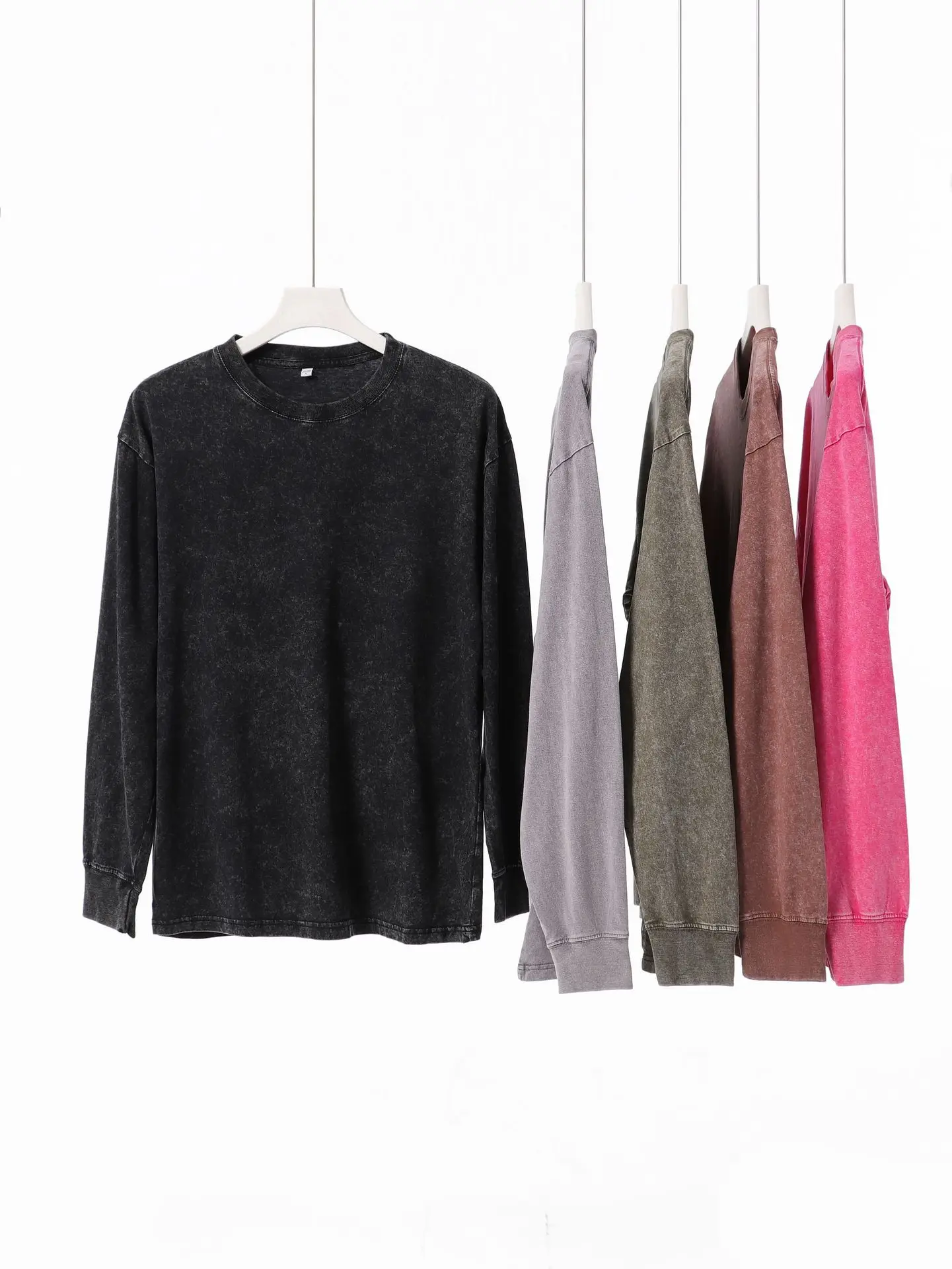 Heavy Cotton Crew Neck T-Shirt Retro Base Wholesale