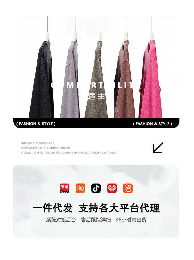 Heavy Cotton Crew Neck T-Shirt Retro Base Wholesale — feature 1