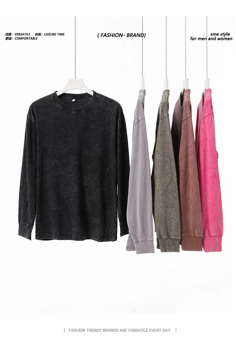 Heavy Cotton Crew Neck T-Shirt Retro Base Wholesale — feature 4