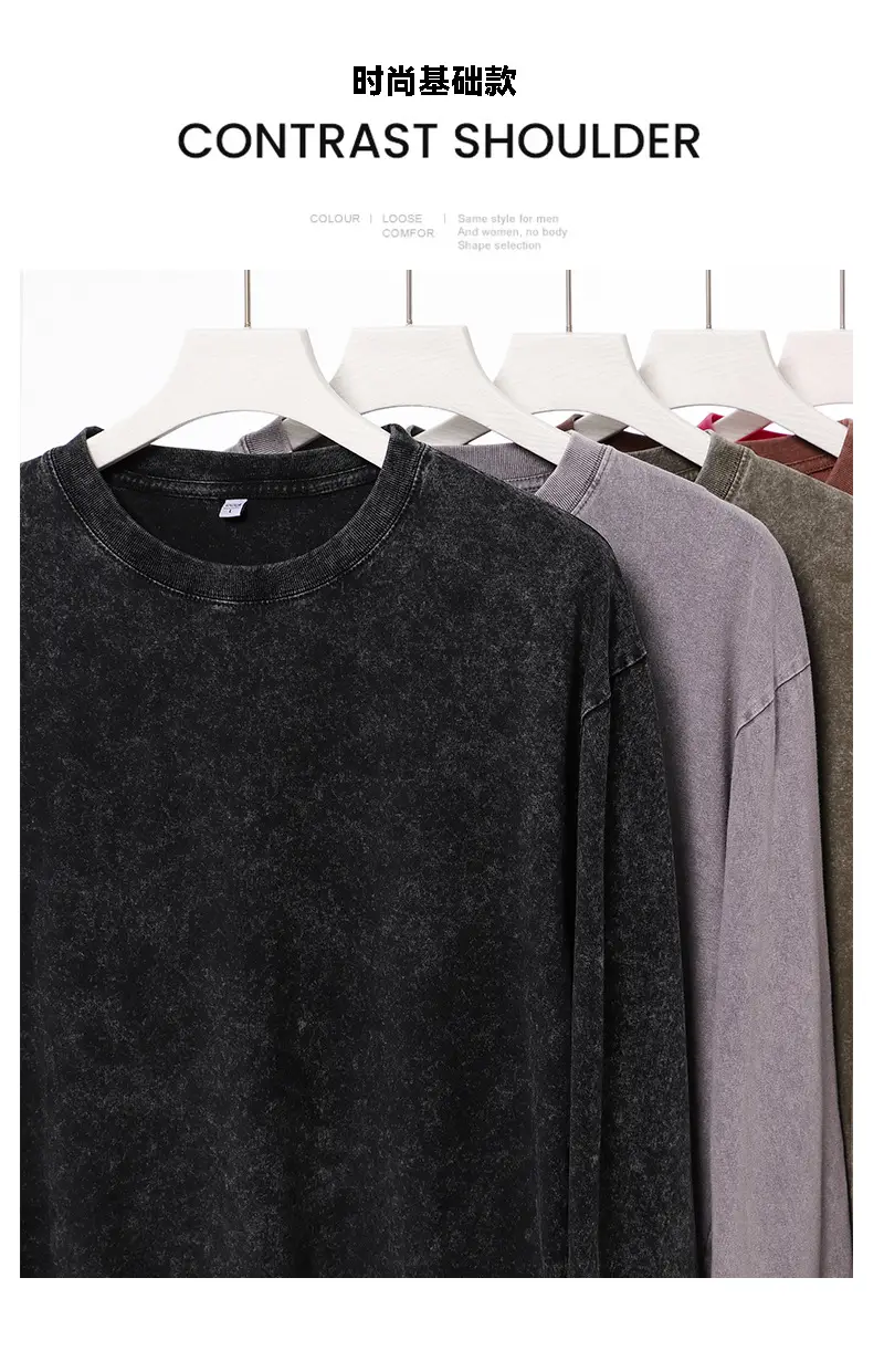 Heavy Cotton Crew Neck T-Shirt Retro Base Wholesale — feature 5