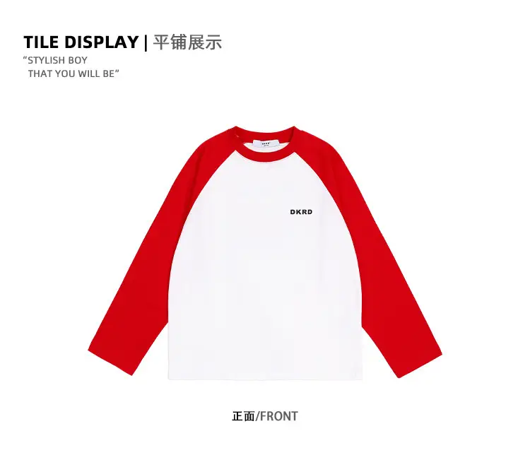 Retro American Style Kids T-Shirt White Black Cotton Big Size — feature 27