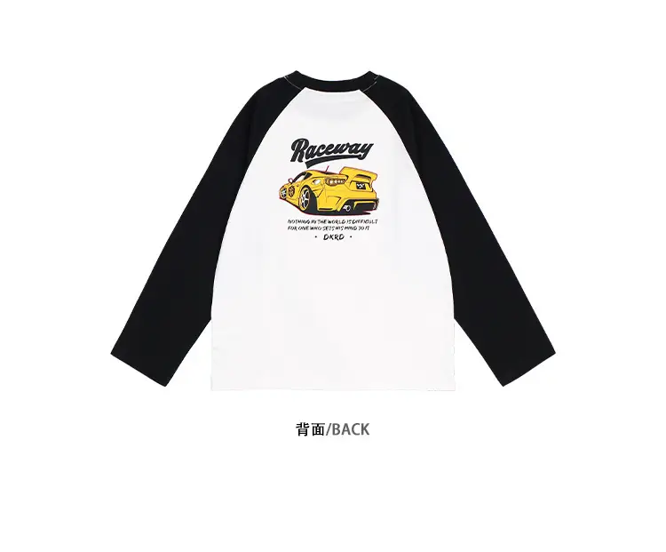 Retro American Style Kids T-Shirt White Black Cotton Big Size — feature 30