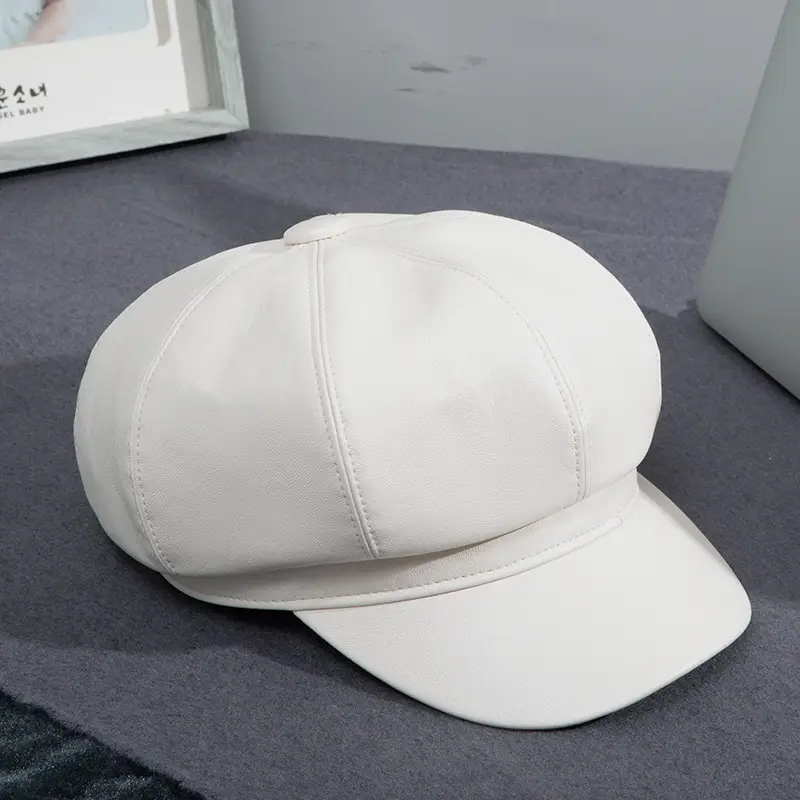 Navy Plaid Chain Cap for Women Winter Army Style - Image 7