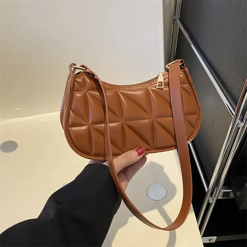 Black Rhombic Shoulder Bag Women 2023 Winter - Image 7