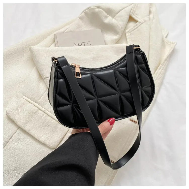 Black Rhombic Shoulder Bag Women 2023 Winter — feature 22