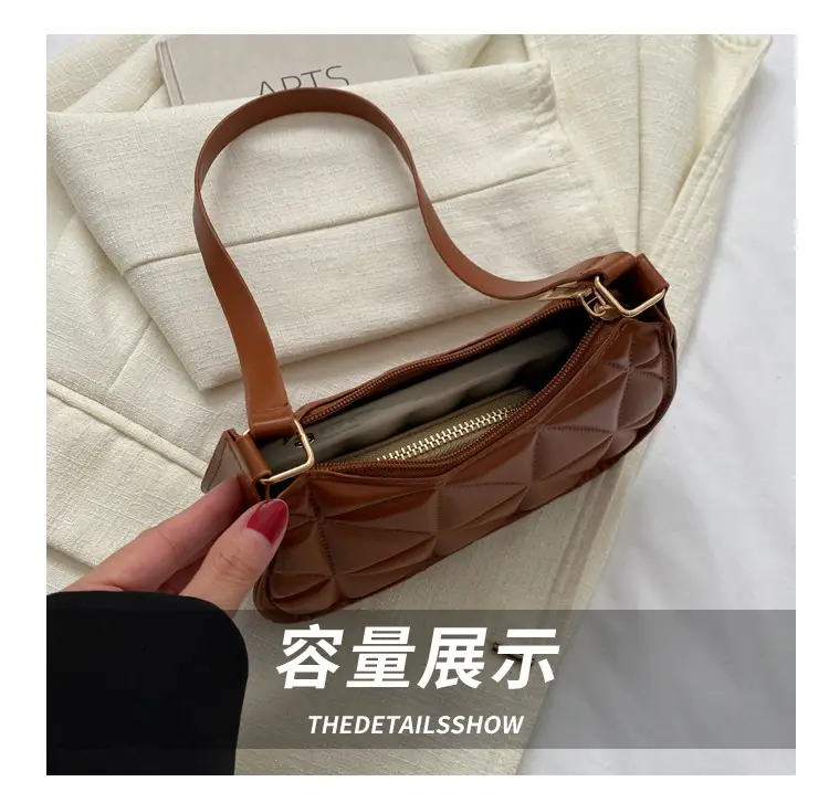 Black Rhombic Shoulder Bag Women 2023 Winter — feature 6