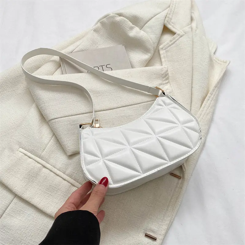 Black Rhombic Shoulder Bag Women 2023 Winter - Image 2
