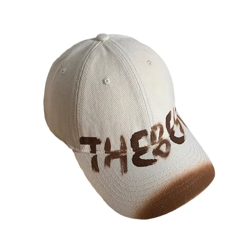 Washed Red Letter Baseball Cap Women Large - Image 10