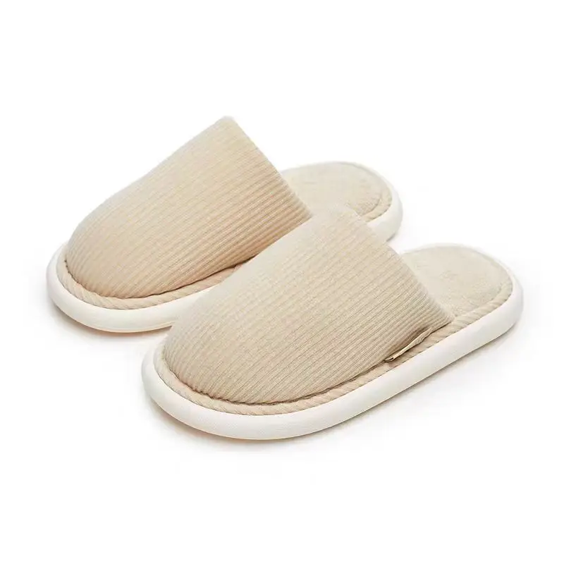 Cotton Slippers Autumn and Winter Couple Indoor Warm Bedroom Soft Sole Non-slip fleece-lined Thickened Coral Fleece Slippers Home Shoes