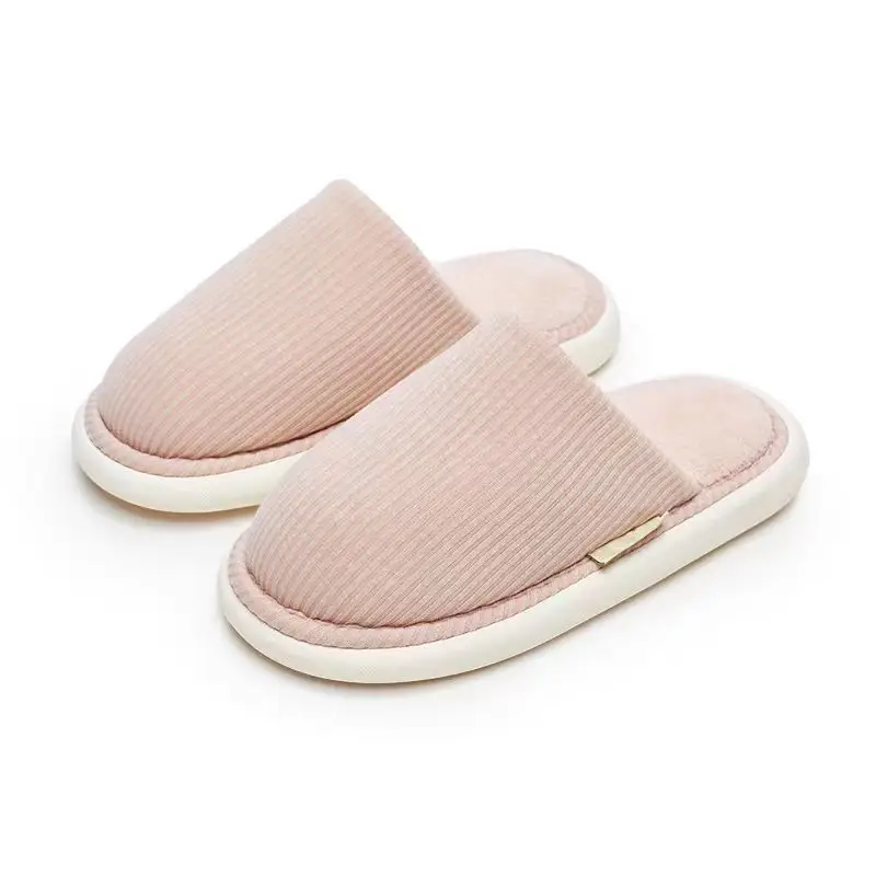 Cotton Slippers Autumn and Winter Couple Indoor Warm Bedroom Soft Sole Non-slip fleece-lined Thickened Coral Fleece Slippers Home Shoes