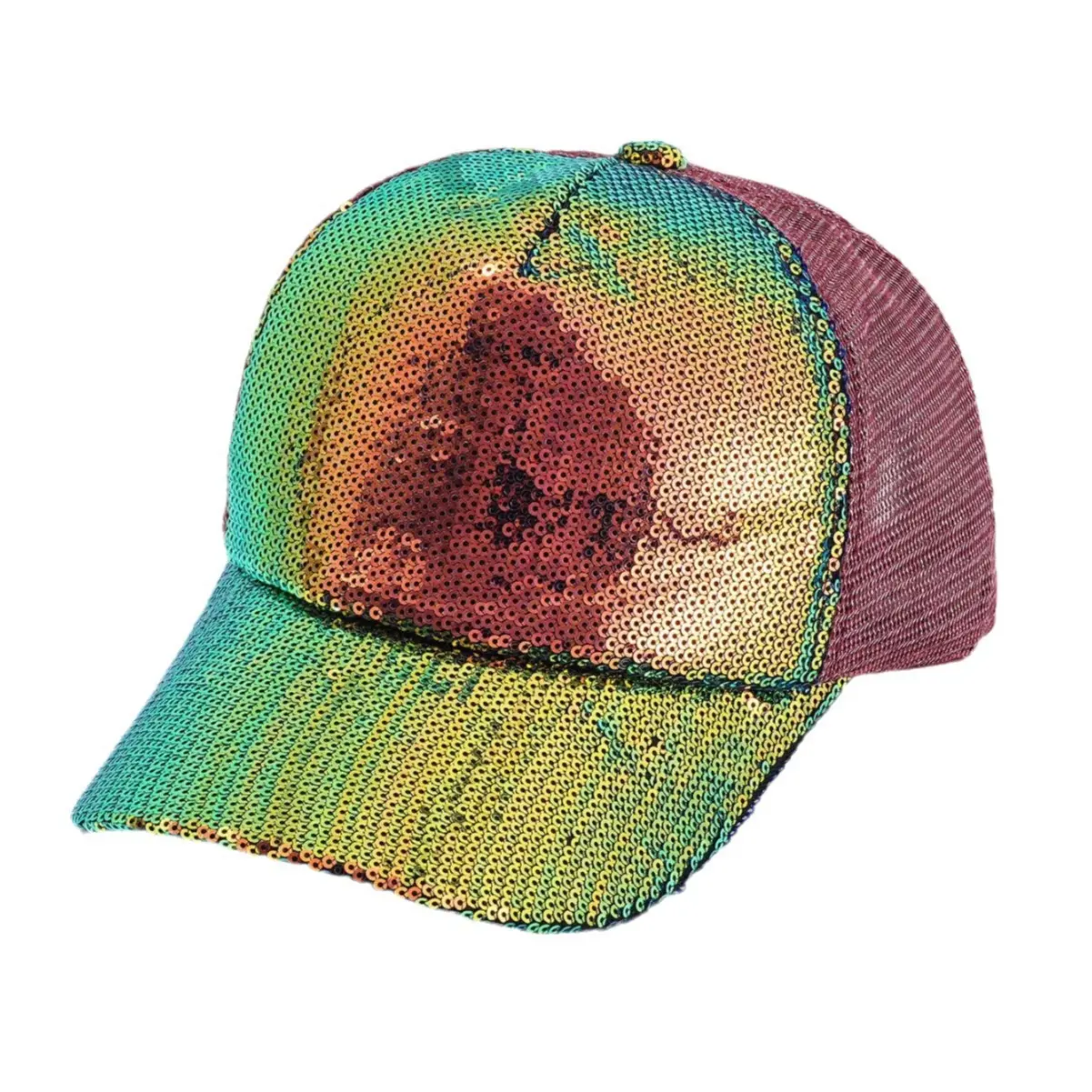 Shiny Blue Sequin Baseball Cap for Men Women - Image 8