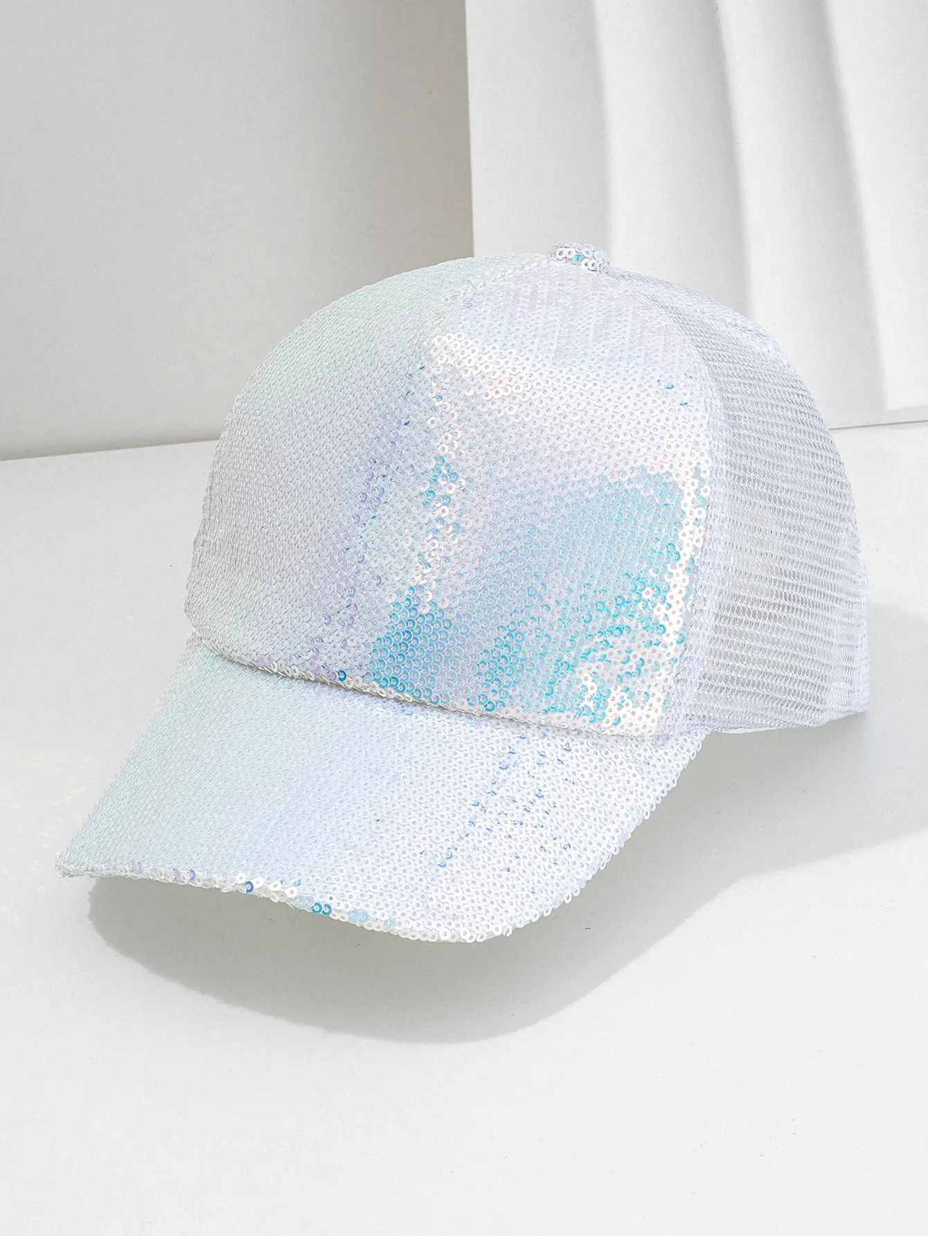 Shiny Blue Sequin Baseball Cap for Men Women — feature 5