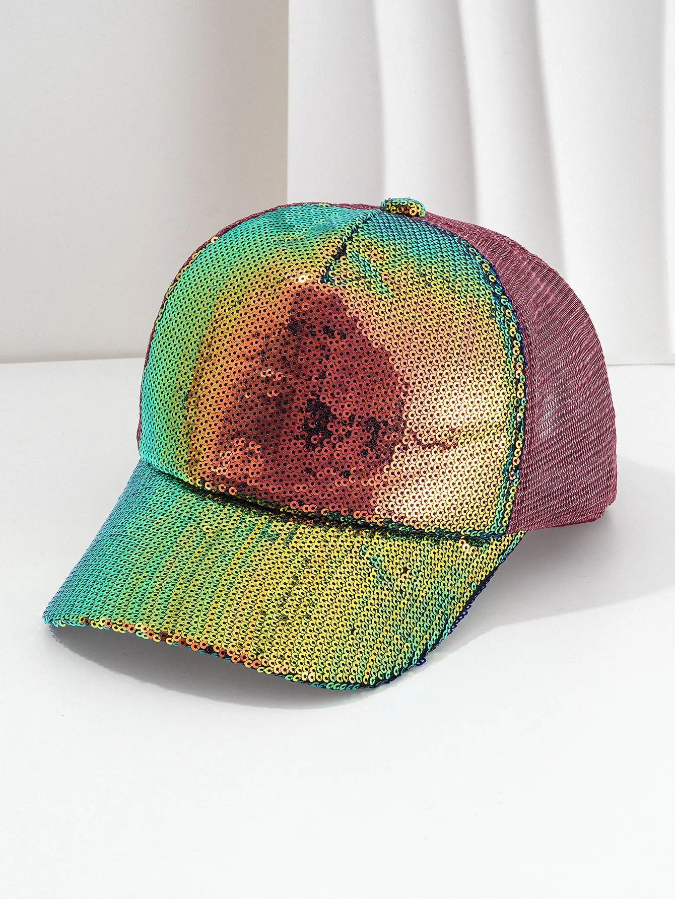 Shiny Blue Sequin Baseball Cap for Men Women — feature 8