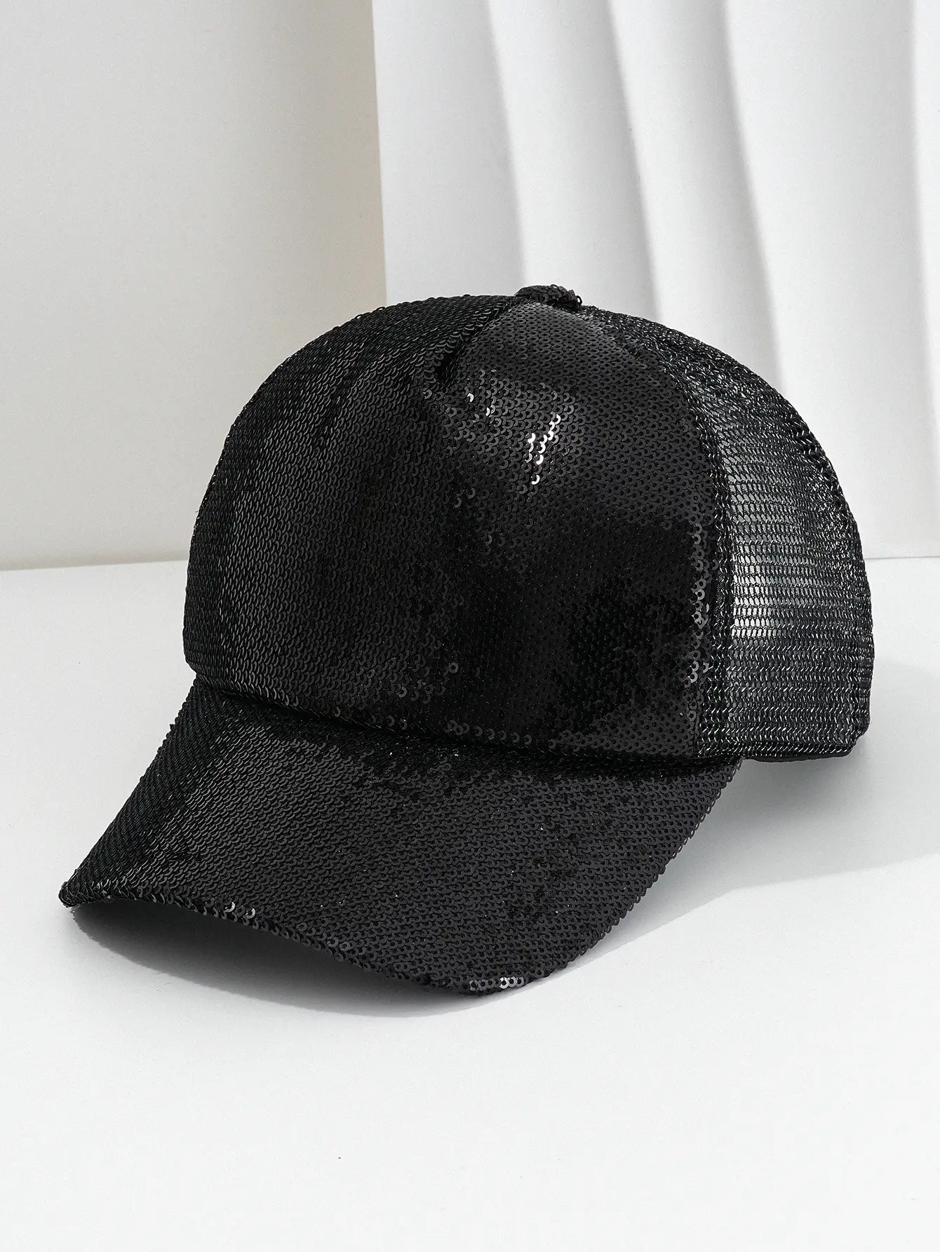 Shiny Blue Sequin Baseball Cap for Men Women - Image 2