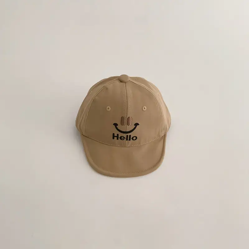 Yipan Embroidered Smiley Baby Cap Spring Autumn 2025 - Image 2