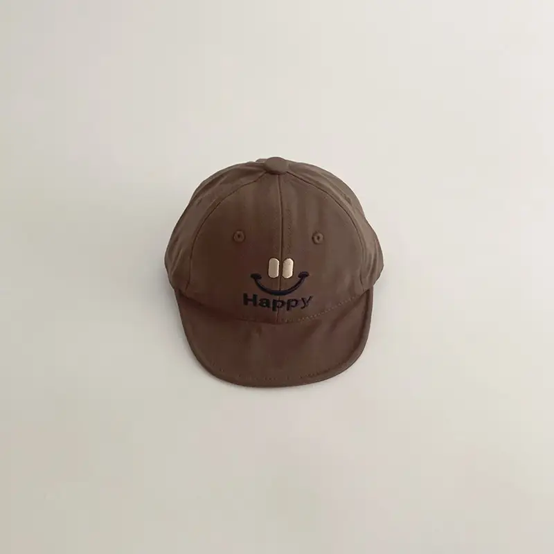 Yipan Embroidered Smiley Baby Cap Spring Autumn 2025 - Image 3