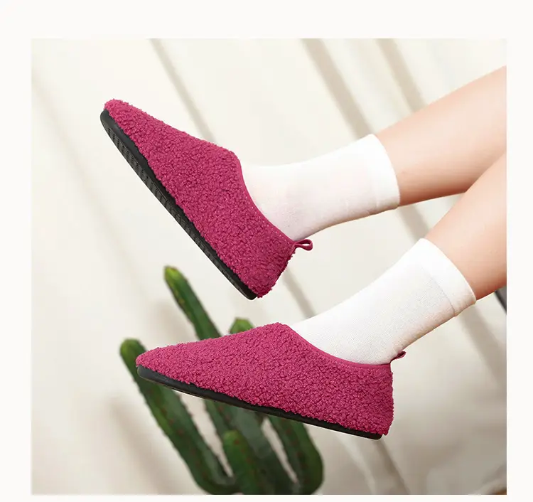 Black Cotton Slip-On Shoes for Men Women Indoor Wear — feature 19